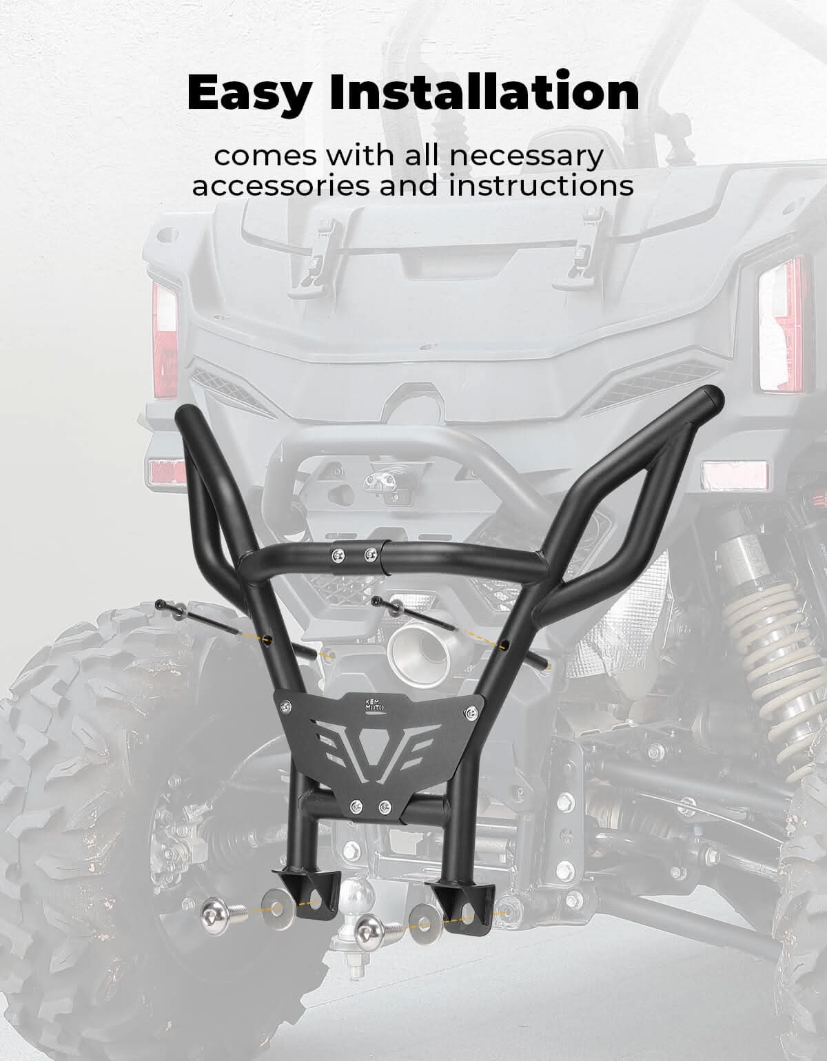 Photo of Rear Bumper for CFMOTO ZFORCE 950 ZFORCE 800 TRAIL 2023+ by Kemimoto - Premium for UTVs / Side by Sides