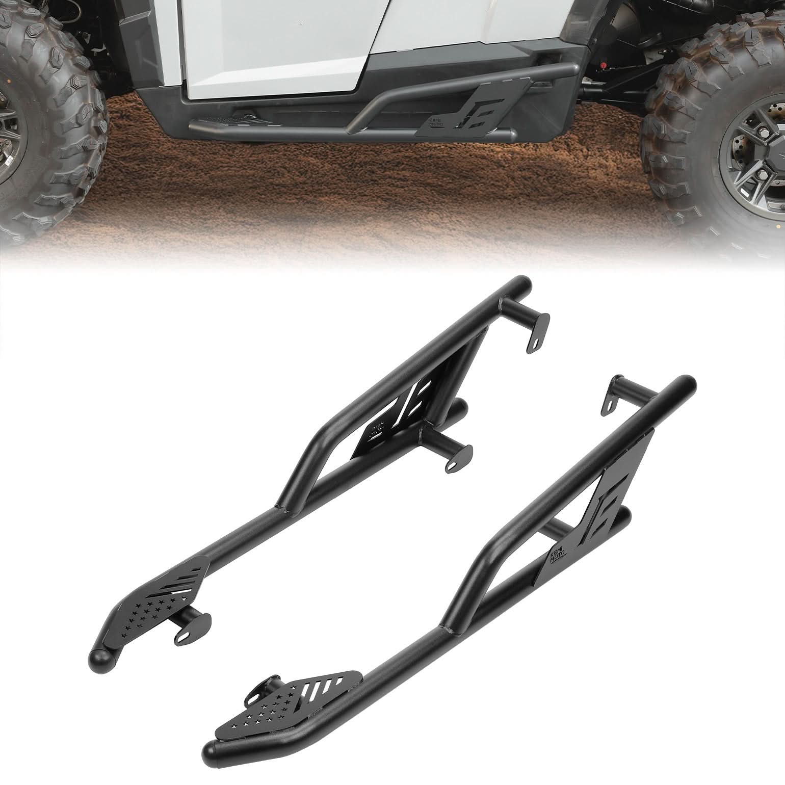 Photo of UTV Rock Sliders Nerf Bar for Polaris General 1000/ General XP 1000, 2016-2025 by Kemimoto - Premium for UTVs / Side by Sides