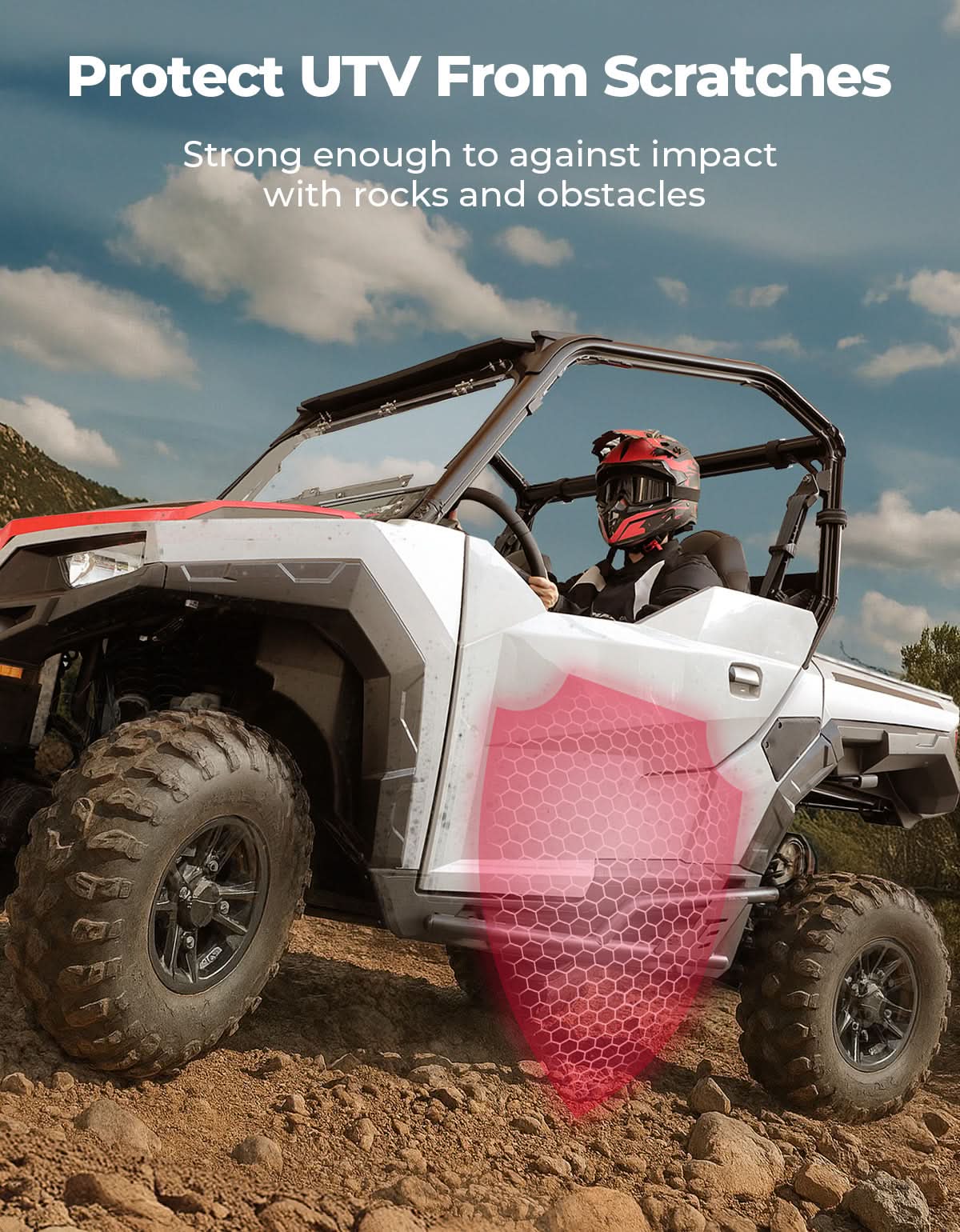 Photo of UTV Rock Sliders Nerf Bar for Polaris General 1000/ General XP 1000, 2016-2025 by Kemimoto - Premium for UTVs / Side by Sides