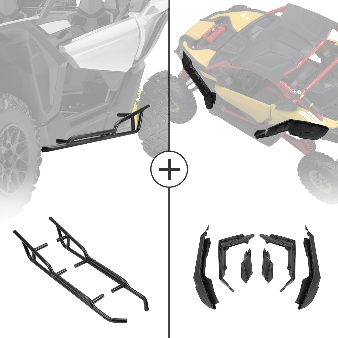 Photo of Fender Flares & Nerf Bars For Can-Am Maverick X3 by Kemimoto - Premium for UTVs / Side by Sides