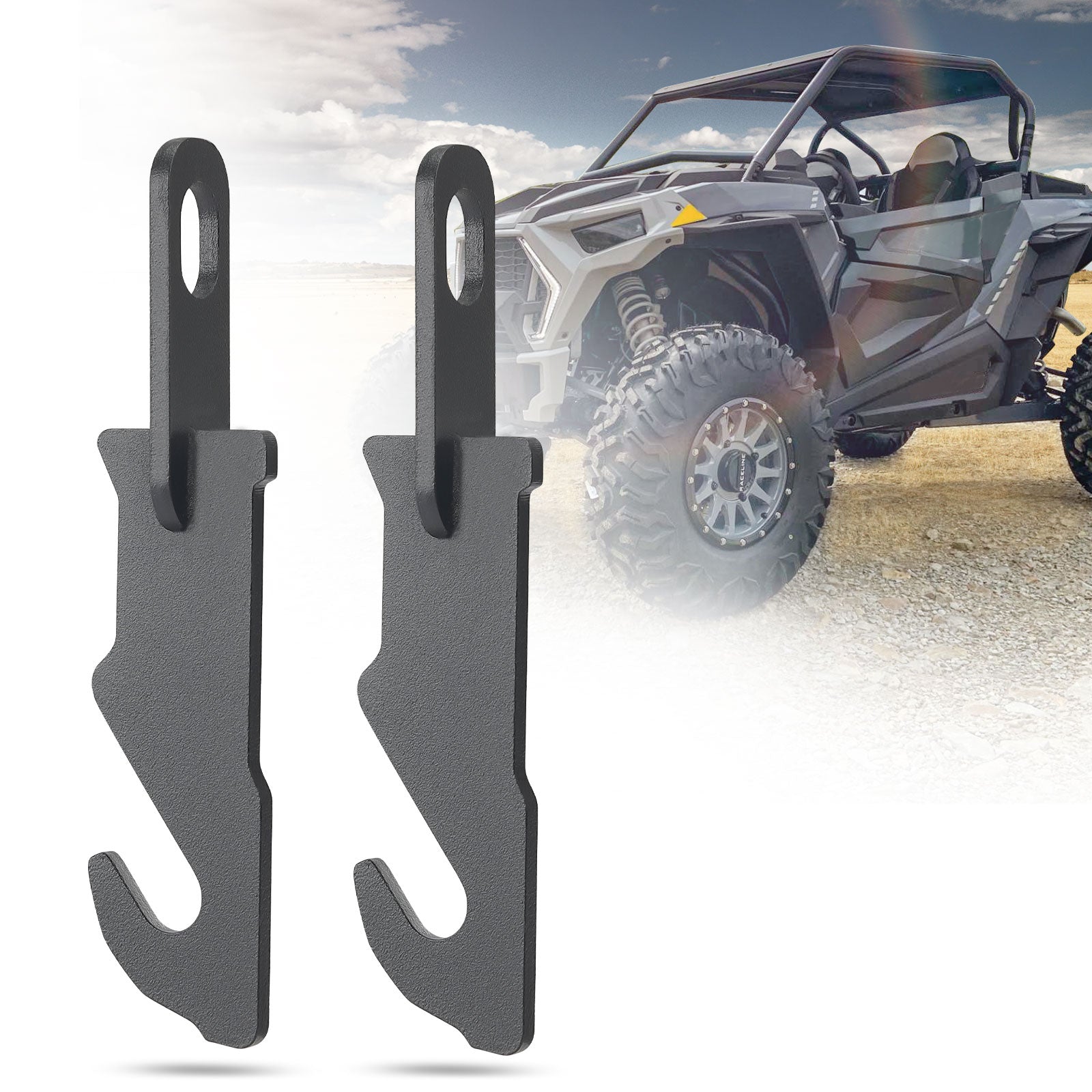 Photo of Lower Half Door and Door Latches Extender for Polaris RZR by Kemimoto - Premium for UTVs / Side by Sides