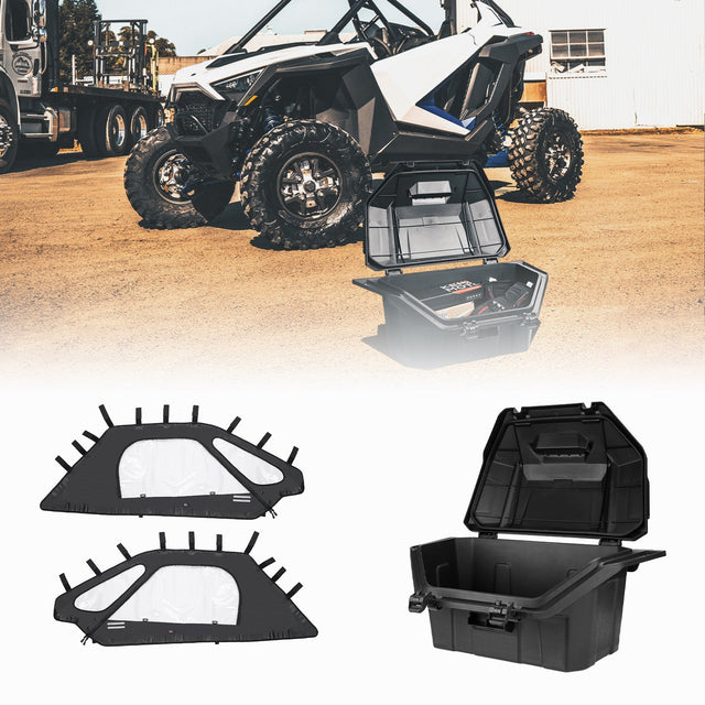 Photo of Soft Upper Doors & Rear Cargo Storage Box for RZR Pro XP/ Turbo R by Kemimoto - Premium for UTVs / Side by Sides
