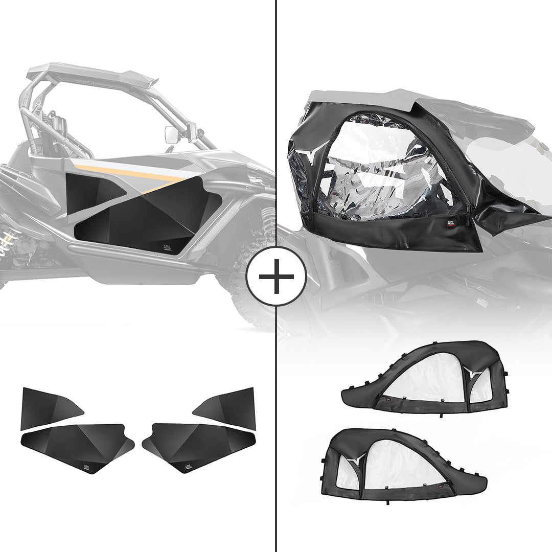 Photo of Lower Doors Inserts & Soft Cab Enclosures for CFMOTO ZForce 950 by Kemimoto - Premium for UTVs / Side by Sides