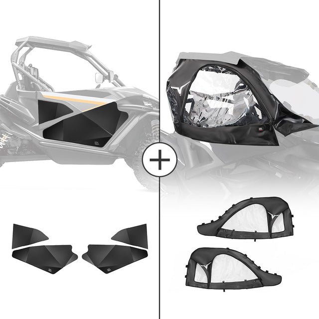 Photo of Lower Doors Inserts & Soft Cab Enclosures for CFMOTO ZForce 950 by Kemimoto - Premium for UTVs / Side by Sides
