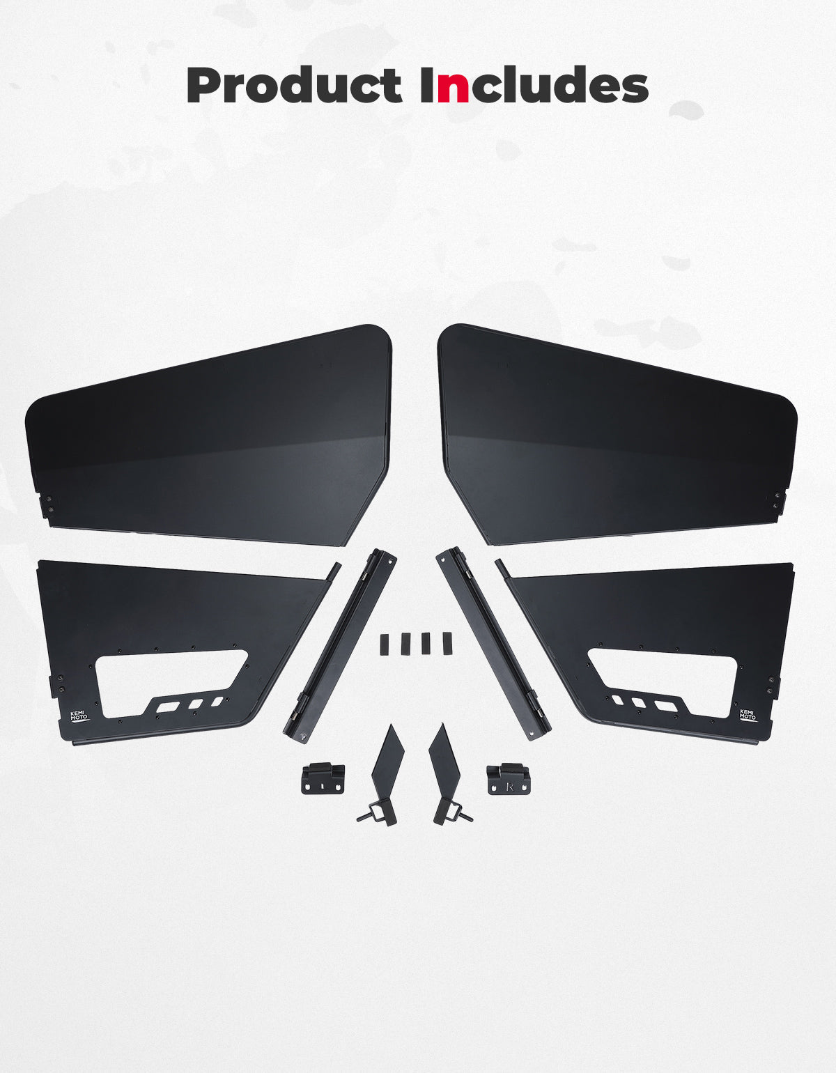 Photo of UTV Aluminum Half Door for Polaris Ranger XP 1000 2018-2025 by Kemimoto - Premium for UTVs / Side by Sides