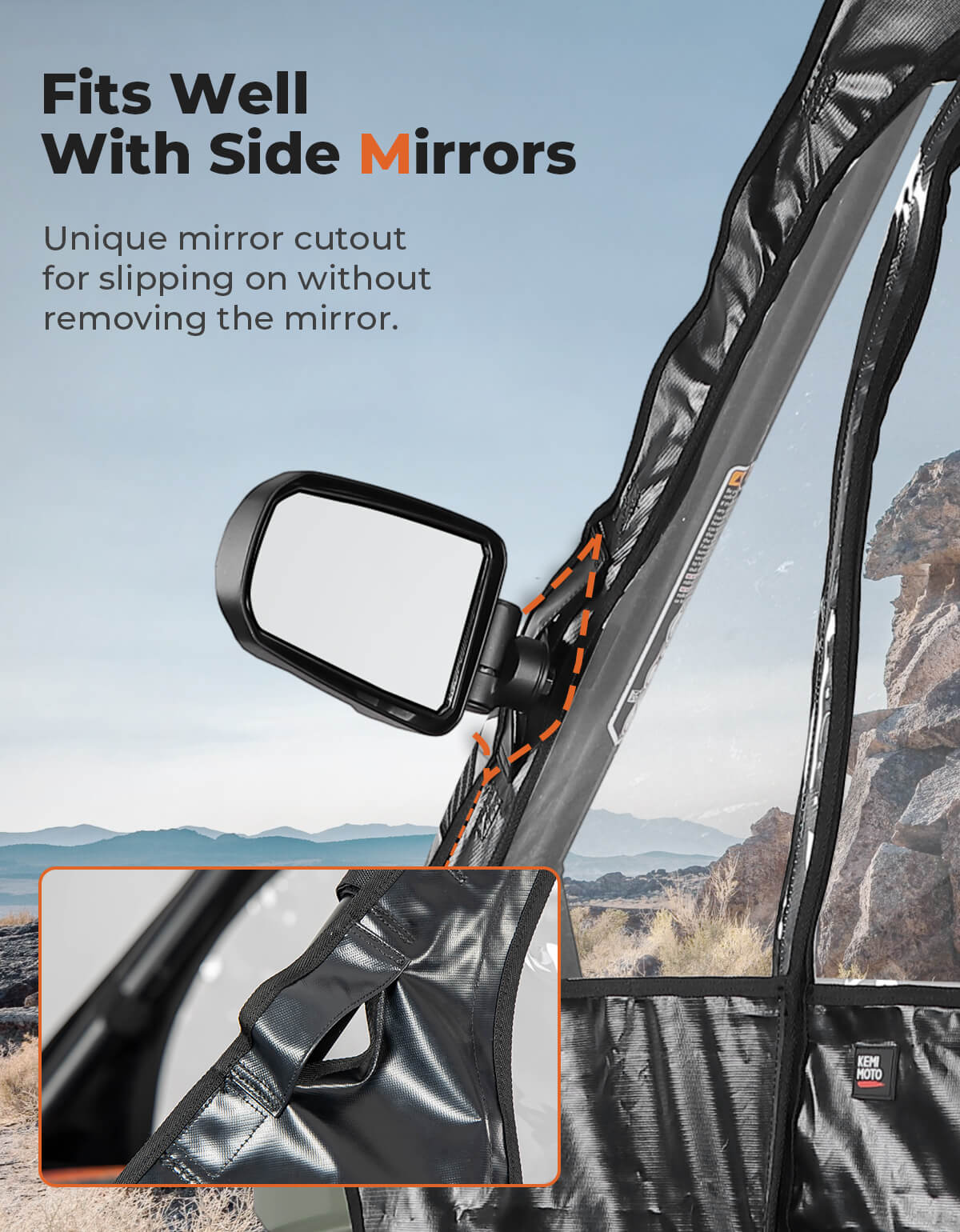 Photo of Soft Cab Enclosure Doors for Can-Am Defender Max HD10|9|8|7 by Kemimoto - Premium for UTVs / Side by Sides