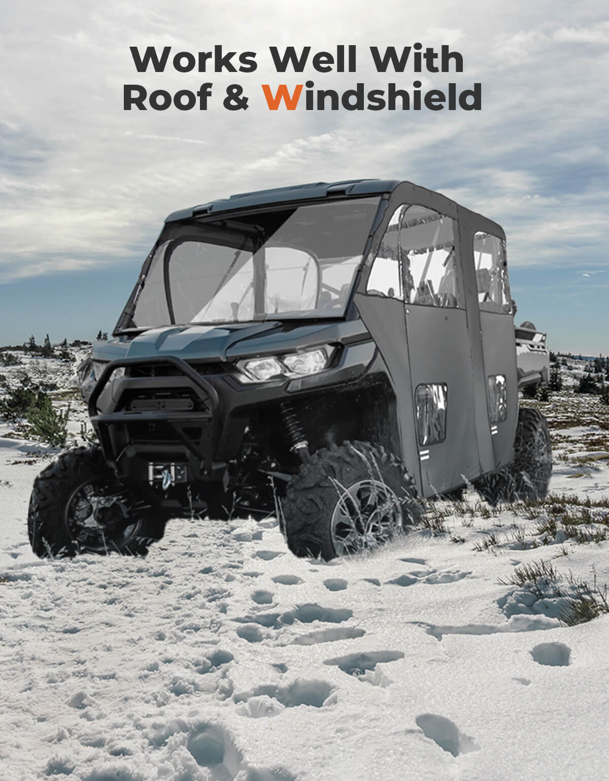 Photo of Soft Cab Enclosure Doors for Can-Am Defender Max HD10|9|8|7 by Kemimoto - Premium for UTVs / Side by Sides