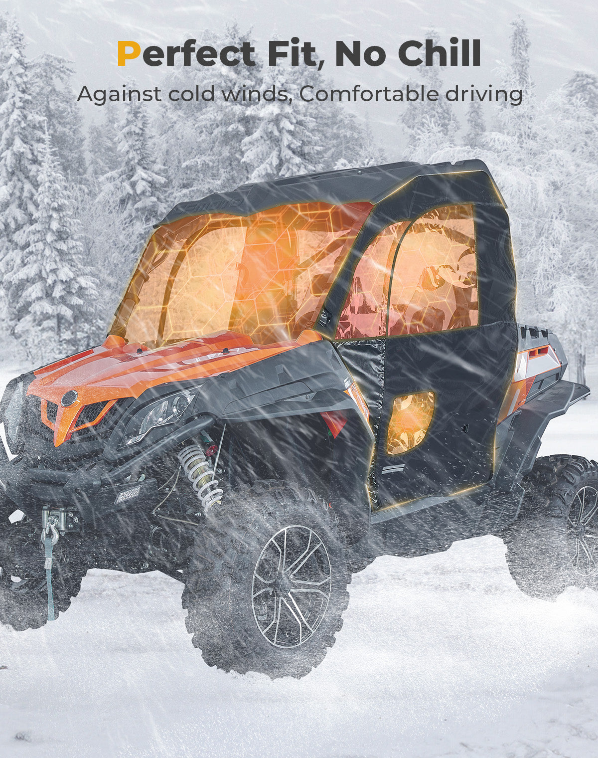 Photo of Soft Cab Enclosure Doors for CFmoto ZForce 500 | 800 | 1000 by Kemimoto - Premium for UTVs / Side by Sides