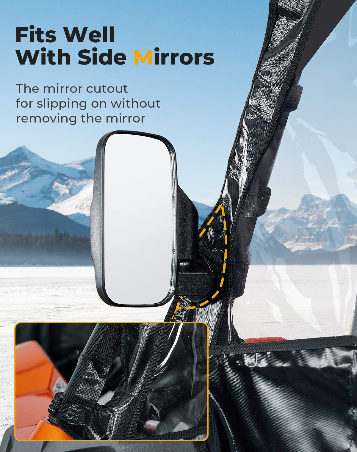 Photo of Soft Cab Enclosure Doors for CFmoto ZForce 500 | 800 | 1000 by Kemimoto - Premium for UTVs / Side by Sides