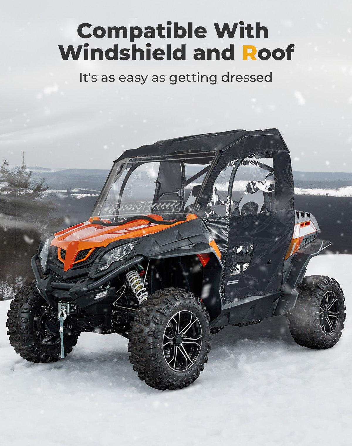 Photo of Soft Cab Enclosure Doors for CFmoto ZForce 500 | 800 | 1000 by Kemimoto - Premium for UTVs / Side by Sides