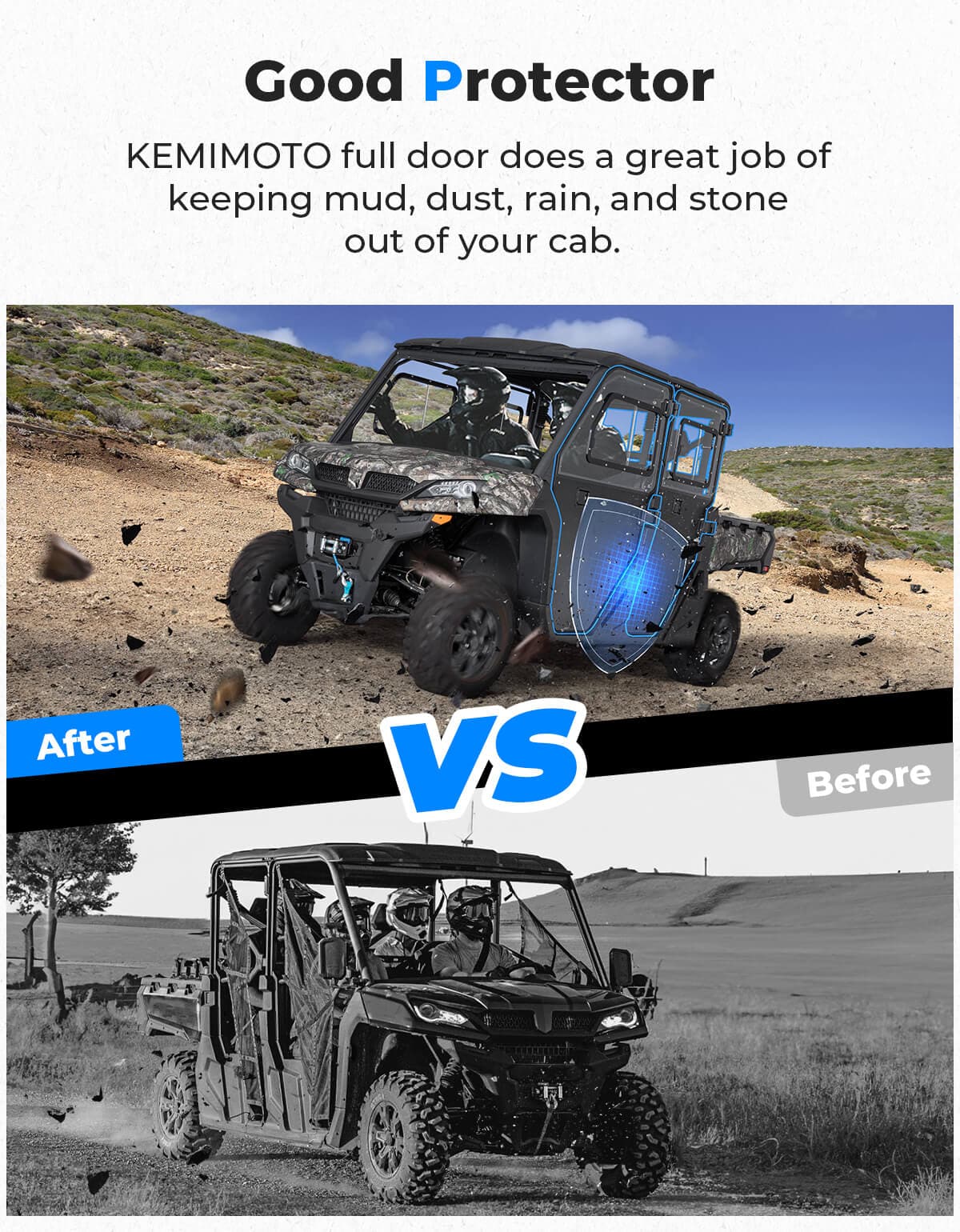 Photo of Kemimoto Full Doors with Sliding Window for CFMOTO UForce 1000 XL 2022+ by Kemimoto - Premium for UTVs / Side by Sides