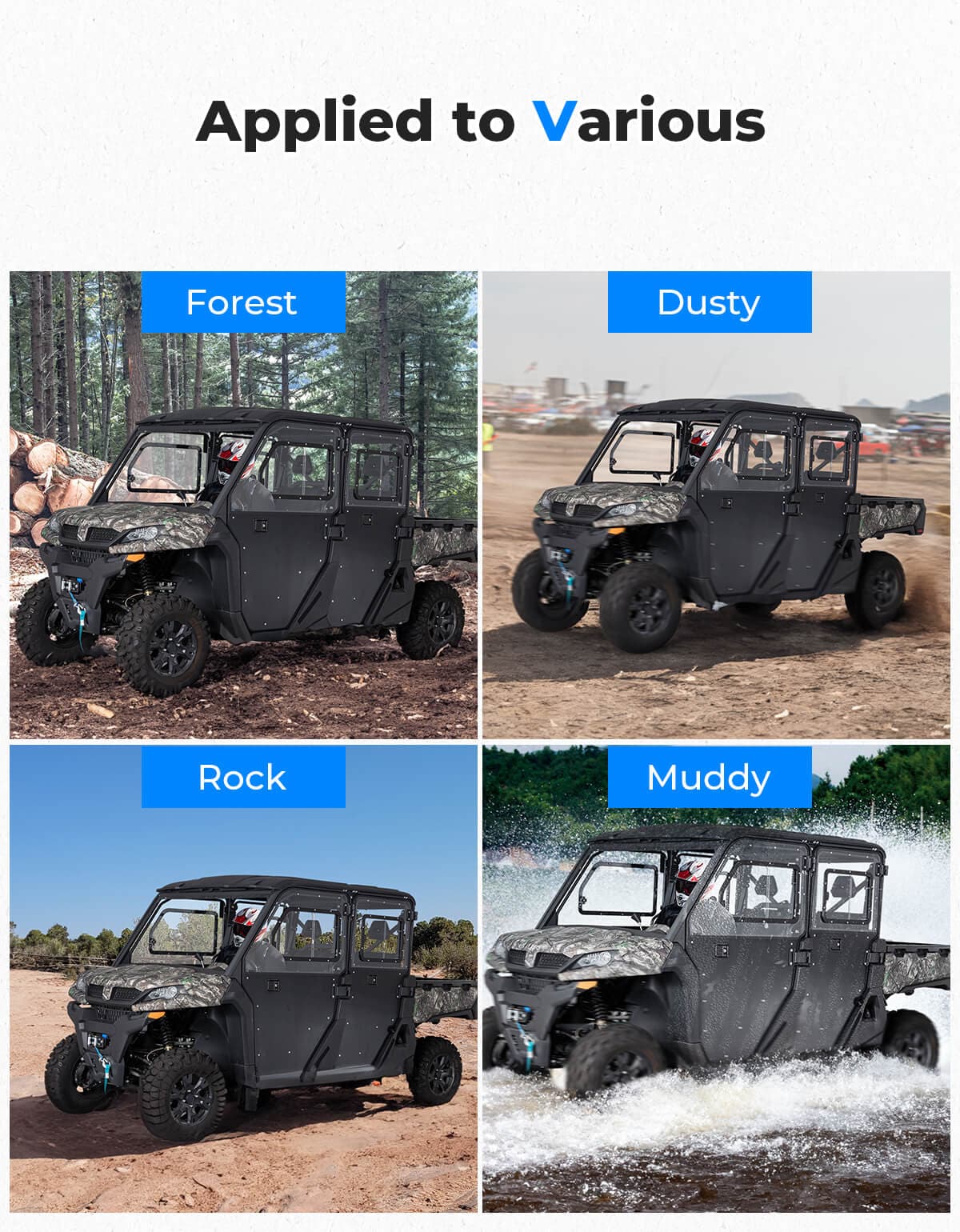 Photo of Kemimoto Full Doors with Sliding Window for CFMOTO UForce 1000 XL 2022+ by Kemimoto - Premium for UTVs / Side by Sides