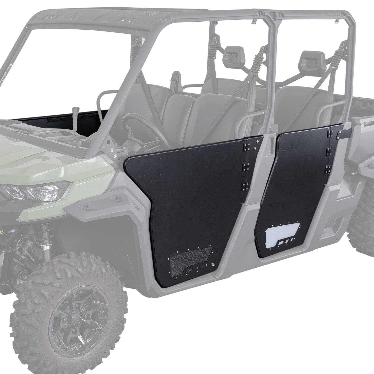 Photo of UTV Aluminum Half Doors for Can-Am Defender MAX by Kemimoto - Premium for UTVs / Side by Sides
