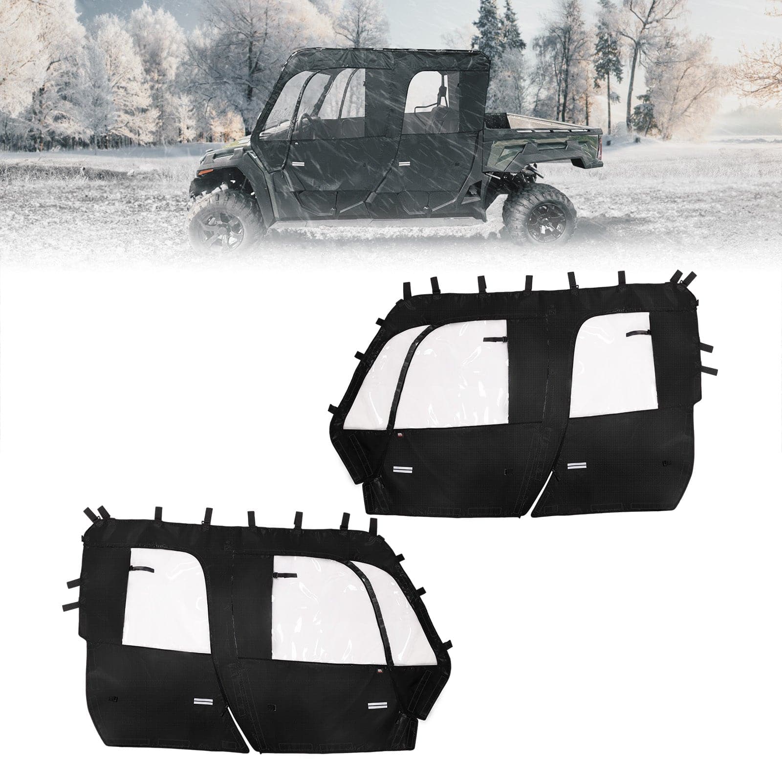 Photo of Soft Cab Enclosure Doors for Tracker 800SX Crew 2020+ by Kemimoto - Premium for UTVs / Side by Sides