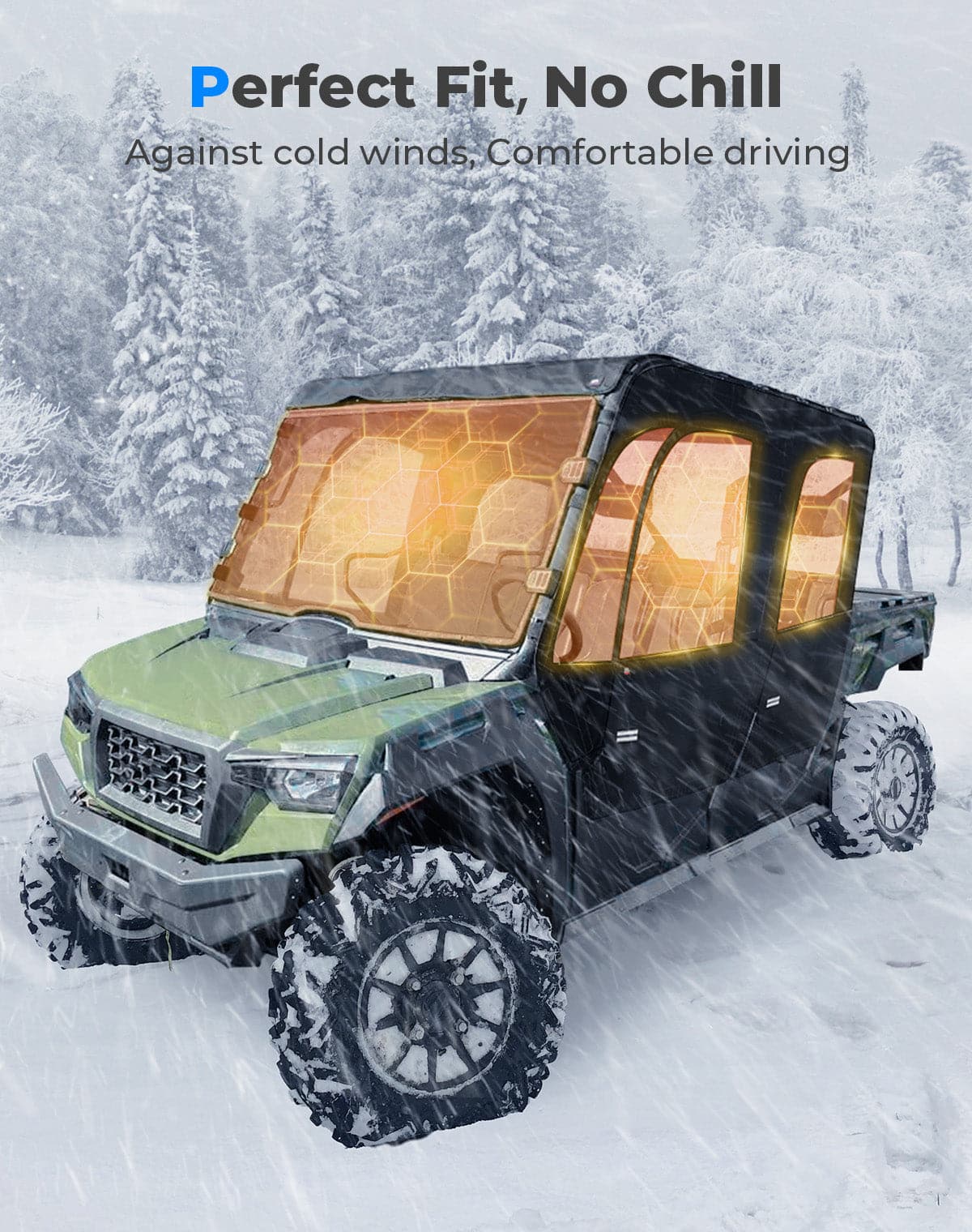Photo of Soft Cab Enclosure Doors for Tracker 800SX Crew 2020+ by Kemimoto - Premium for UTVs / Side by Sides