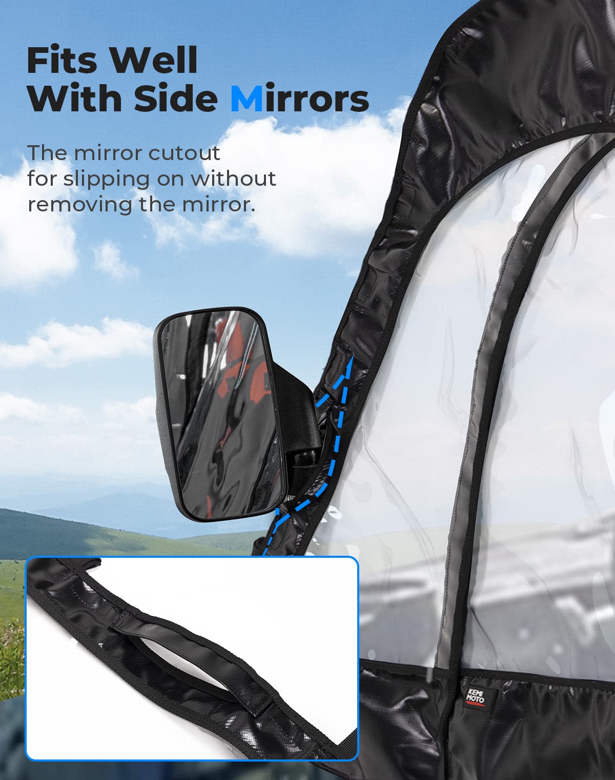 Photo of Soft Cab Enclosure Doors for Tracker 800SX Crew 2020+ by Kemimoto - Premium for UTVs / Side by Sides