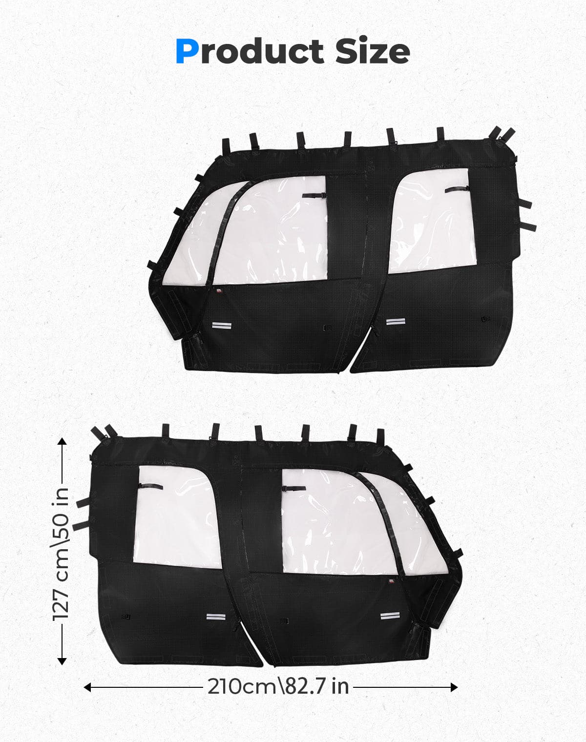 Photo of Soft Cab Enclosure Doors for Tracker 800SX Crew 2020+ by Kemimoto - Premium for UTVs / Side by Sides