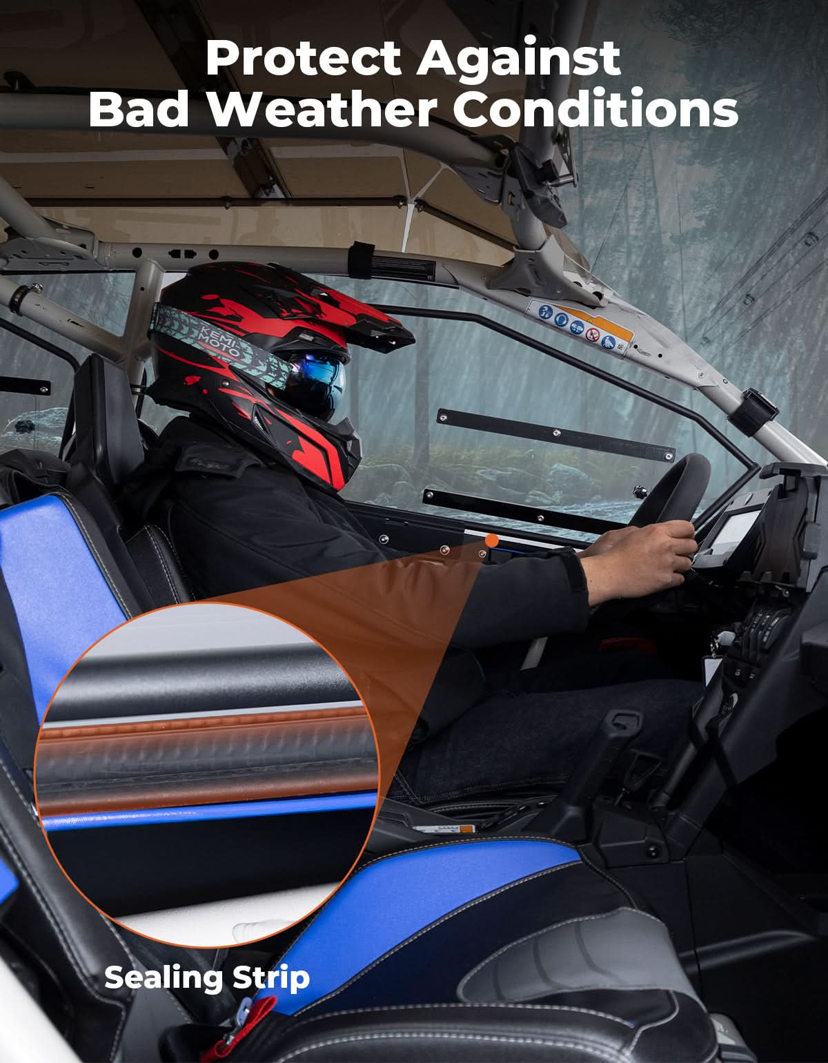 Photo of Ventilated Hard Upper Doors for Can-Am Maverick X3 MAX by Kemimoto - Premium for UTVs / Side by Sides