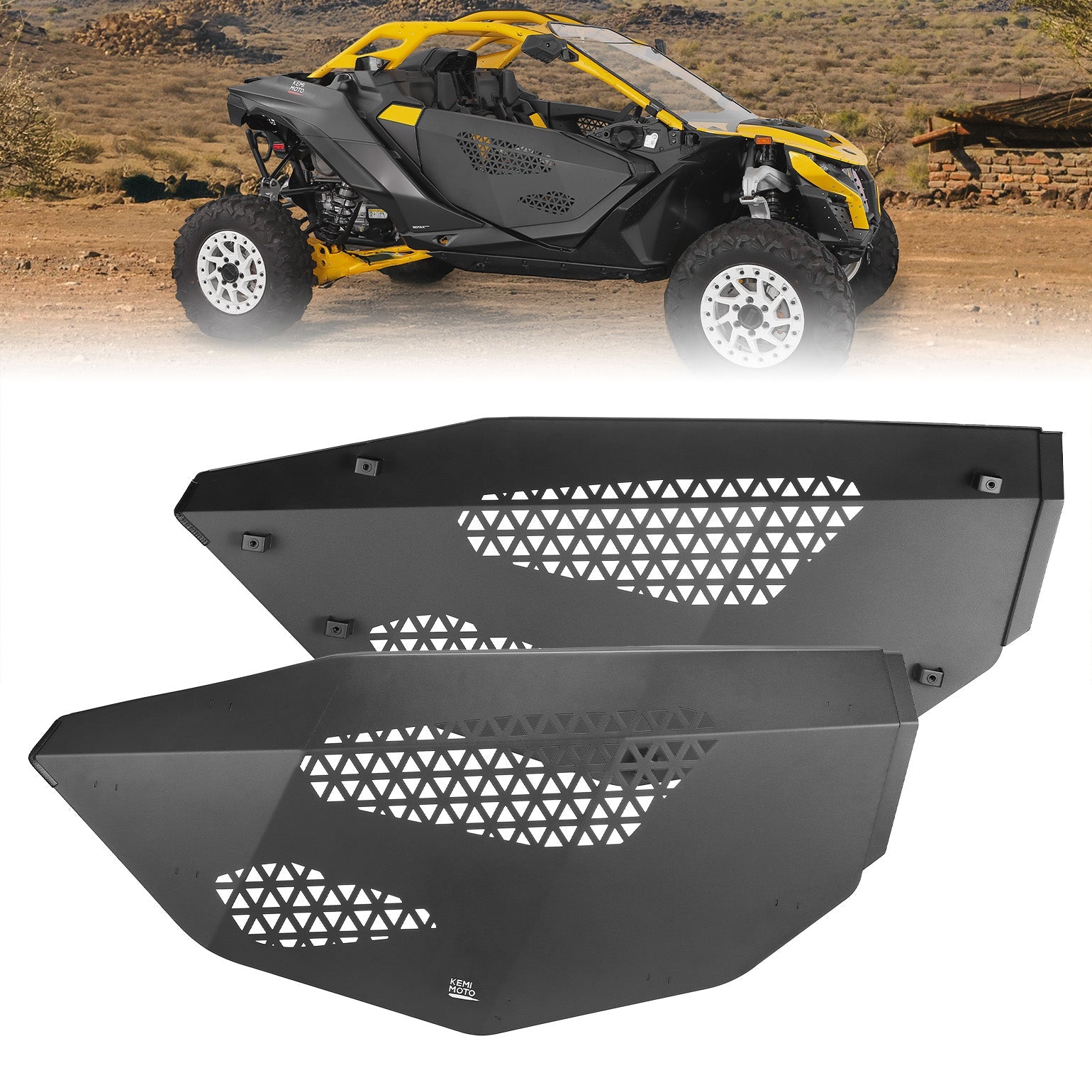 Photo of UTV Aluminum Half Door for Can-Am Maverick R 2024-2025 by Kemimoto - Premium for UTVs / Side by Sides