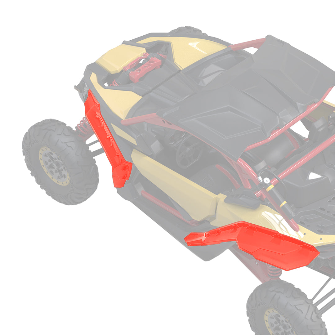 Photo of Red Fender Flares for Can-Am Maverick X3 / X3 MAX by Kemimoto - Premium for UTVs / Side by Sides
