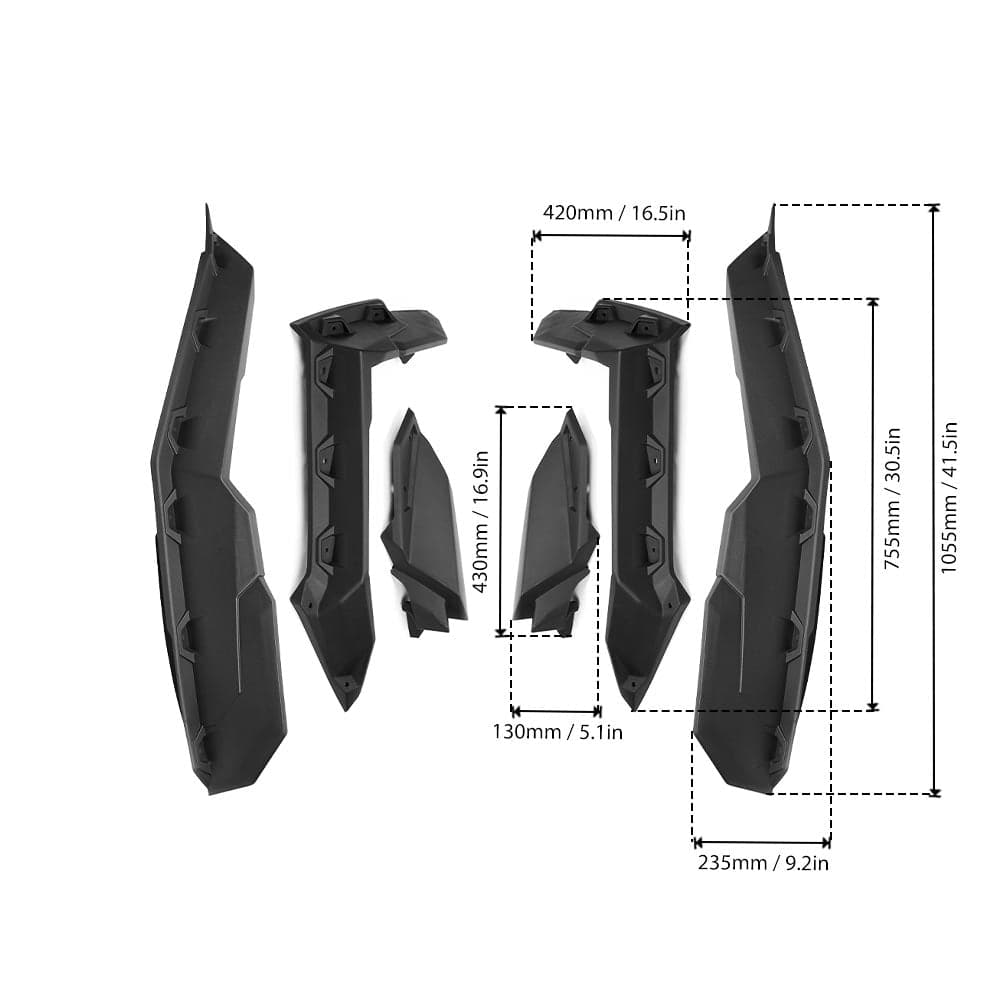 Photo of Noise Reduction Kit & Max Mud Fender Flares For Can-Am Maverick X3 / MAX by Kemimoto - Premium for UTVs / Side by Sides