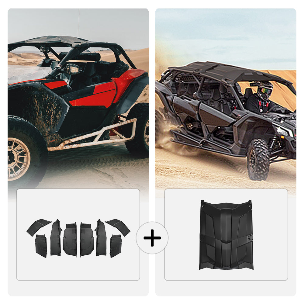 Photo of Extended Fender Flares and Hard Roof For Can-Am Maverick X3 MAX by Kemimoto - Premium for UTVs / Side by Sides
