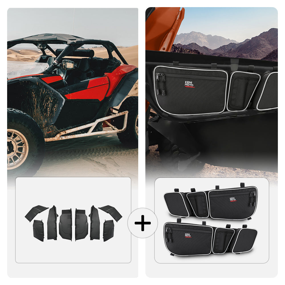 Photo of Extended Fender Flares & Door Bags for Can-Am Maverick X3 by Kemimoto - Premium for UTVs / Side by Sides