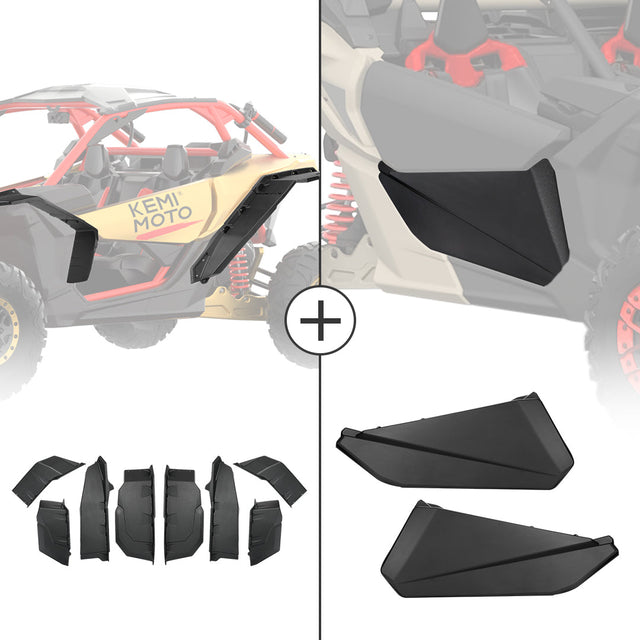 Photo of Front Lower Doors& Extended Fender Flares For Can-Am Maverick X3 by Kemimoto - Premium for UTVs / Side by Sides