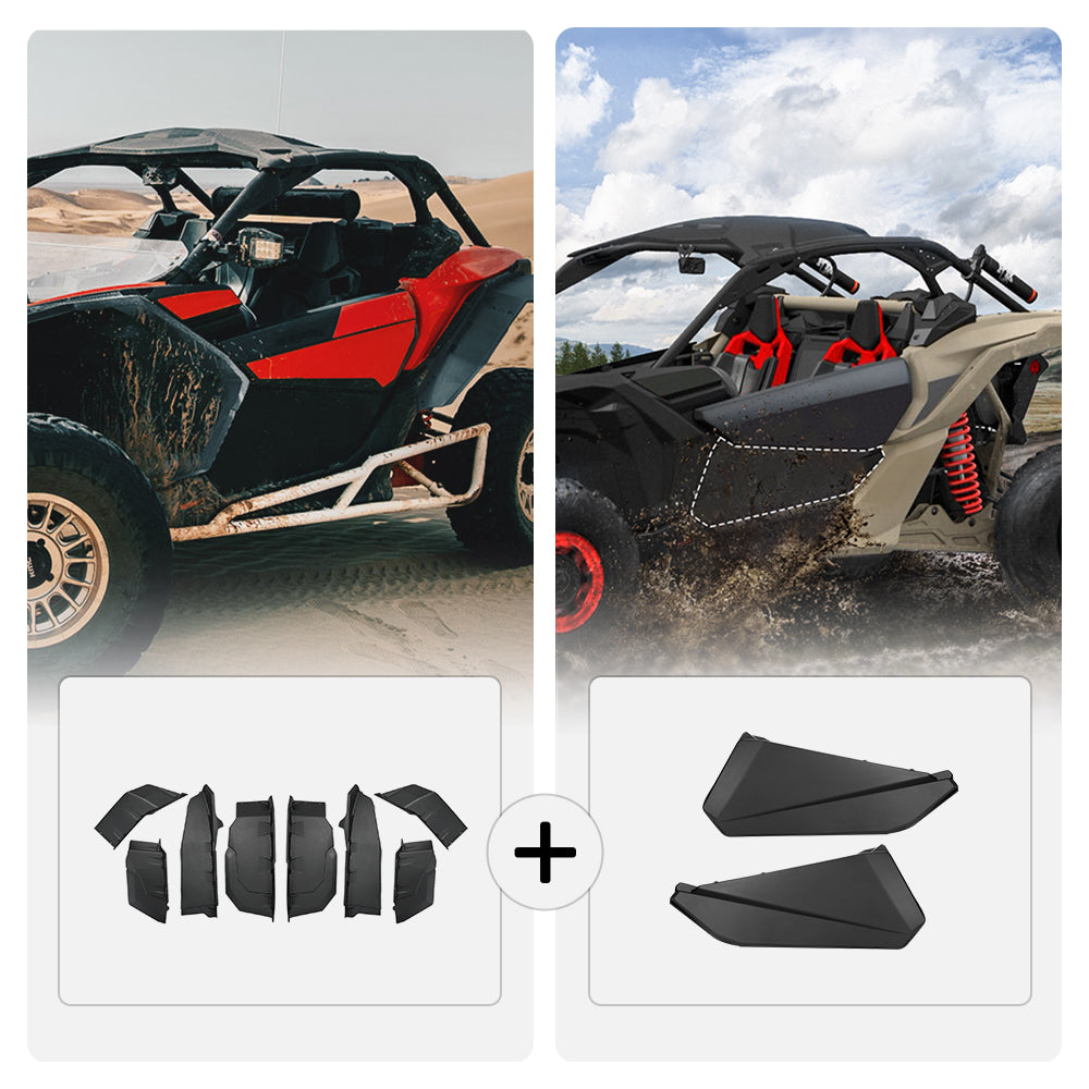 Photo of Front Lower Doors& Extended Fender Flares For Can-Am Maverick X3 by Kemimoto - Premium for UTVs / Side by Sides