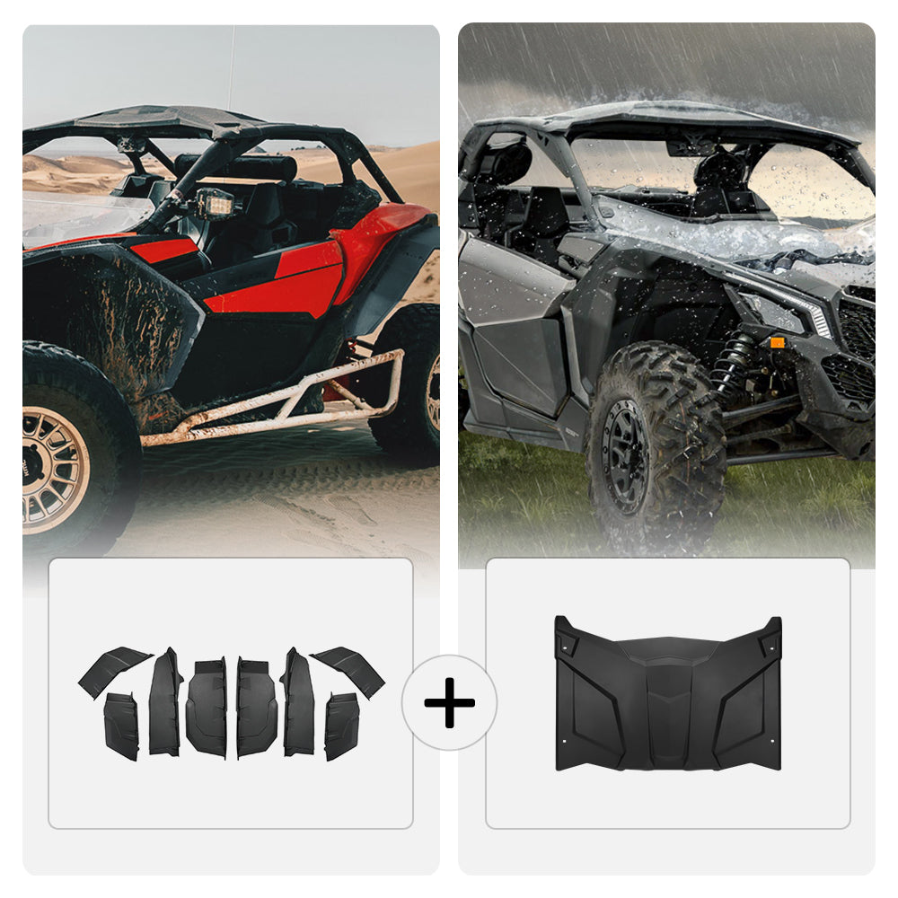 Photo of Extended Fender Flares & Hard Roof For Can-Am Maverick X3 by Kemimoto - Premium for UTVs / Side by Sides