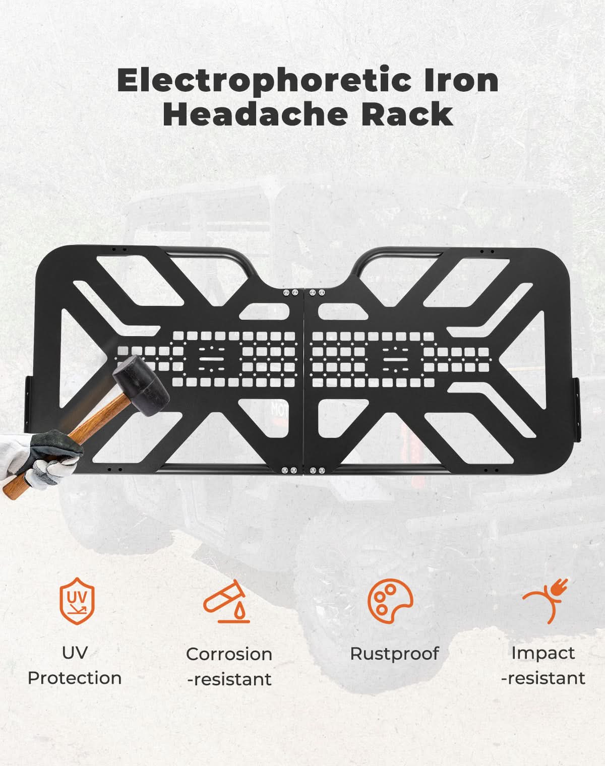Photo of Headache Rack Assembly for Can-Am Defender HD5|7|8|9|10 by Kemimoto - Premium for UTVs / Side by Sides