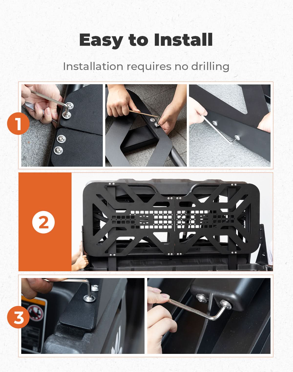 Photo of Headache Rack Assembly for Can-Am Defender HD5|7|8|9|10 by Kemimoto - Premium for UTVs / Side by Sides