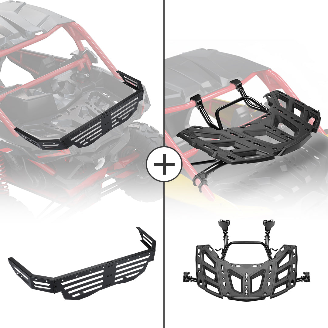 Photo of LinQ Pivoting Rack & Rear Cargo Tailgate for Maverick X3/MAX by Kemimoto - Premium for UTVs / Side by Sides