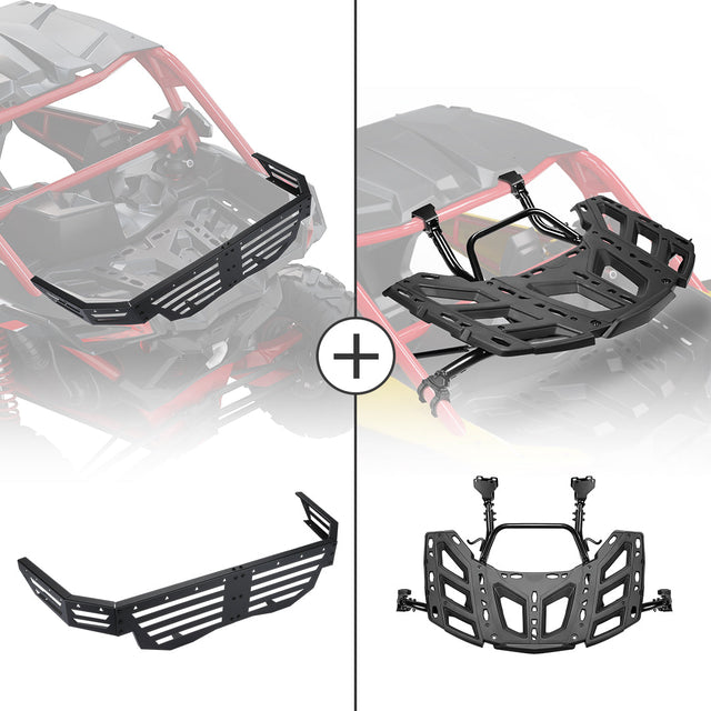 Photo of LinQ Pivoting Rack & Rear Cargo Tailgate for Maverick X3/MAX by Kemimoto - Premium for UTVs / Side by Sides