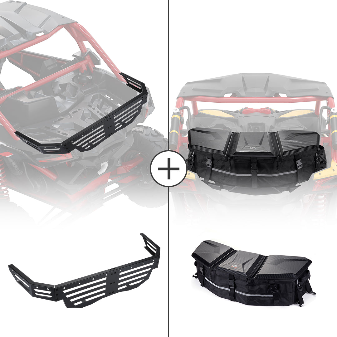 Photo of Rear Cargo Tailgate and Bags for Can-Am Maverick X3 by Kemimoto - Premium for UTVs / Side by Sides