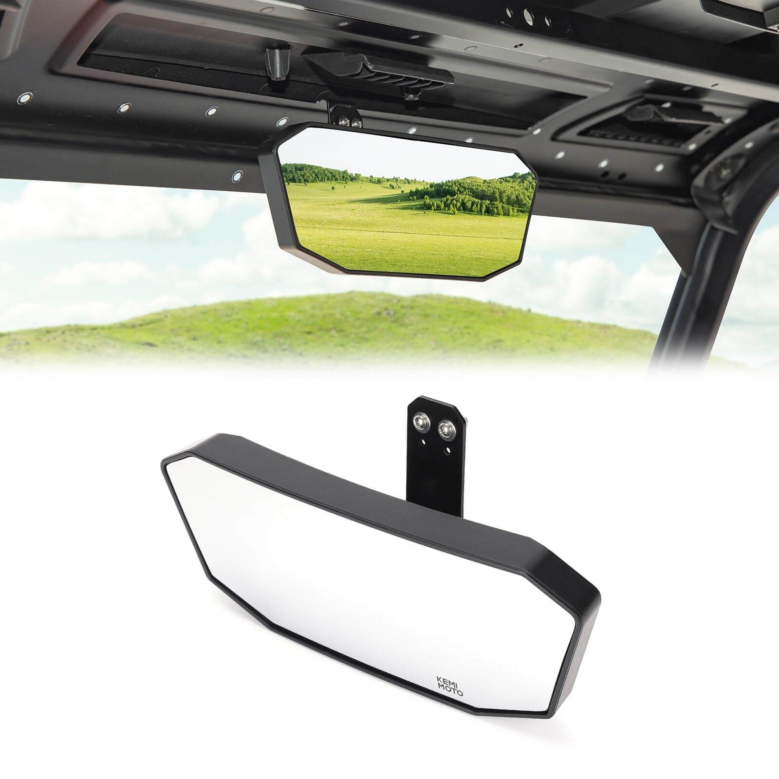 Photo of Rear View Mirror & Under Seat Storage Box for Polaris Ranger XP 1000 by Kemimoto - Premium for UTVs / Side by Sides