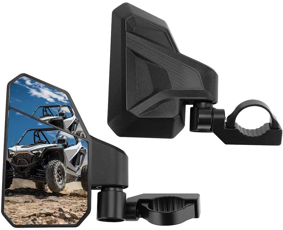 Photo of UTV 1.6"-2" Side Mirrors for Polaris RZR, Pioneer, Can Am Maverick X3 by Kemimoto - Premium for UTVs / Side by Sides