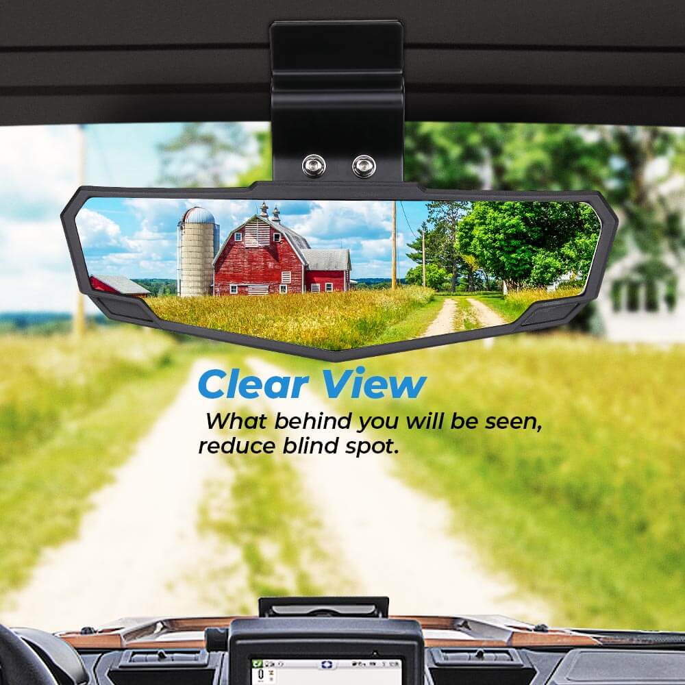 Photo of Adjustable Side Mirrors & Rear View Mirror For Polaris Ranger/ Defender by Kemimoto - Premium for UTVs / Side by Sides