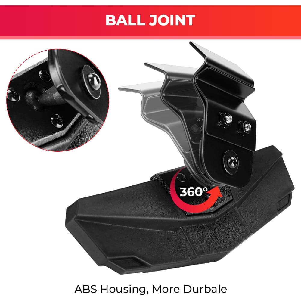 Photo of Adjustable Side Mirrors & Rear View Mirror For Polaris Ranger/ Defender by Kemimoto - Premium for UTVs / Side by Sides
