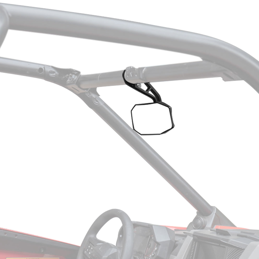 Photo of Rear View Center Mirror for 1.75” Roll Bar for Polaris RZR by Kemimoto - Premium for UTVs / Side by Sides