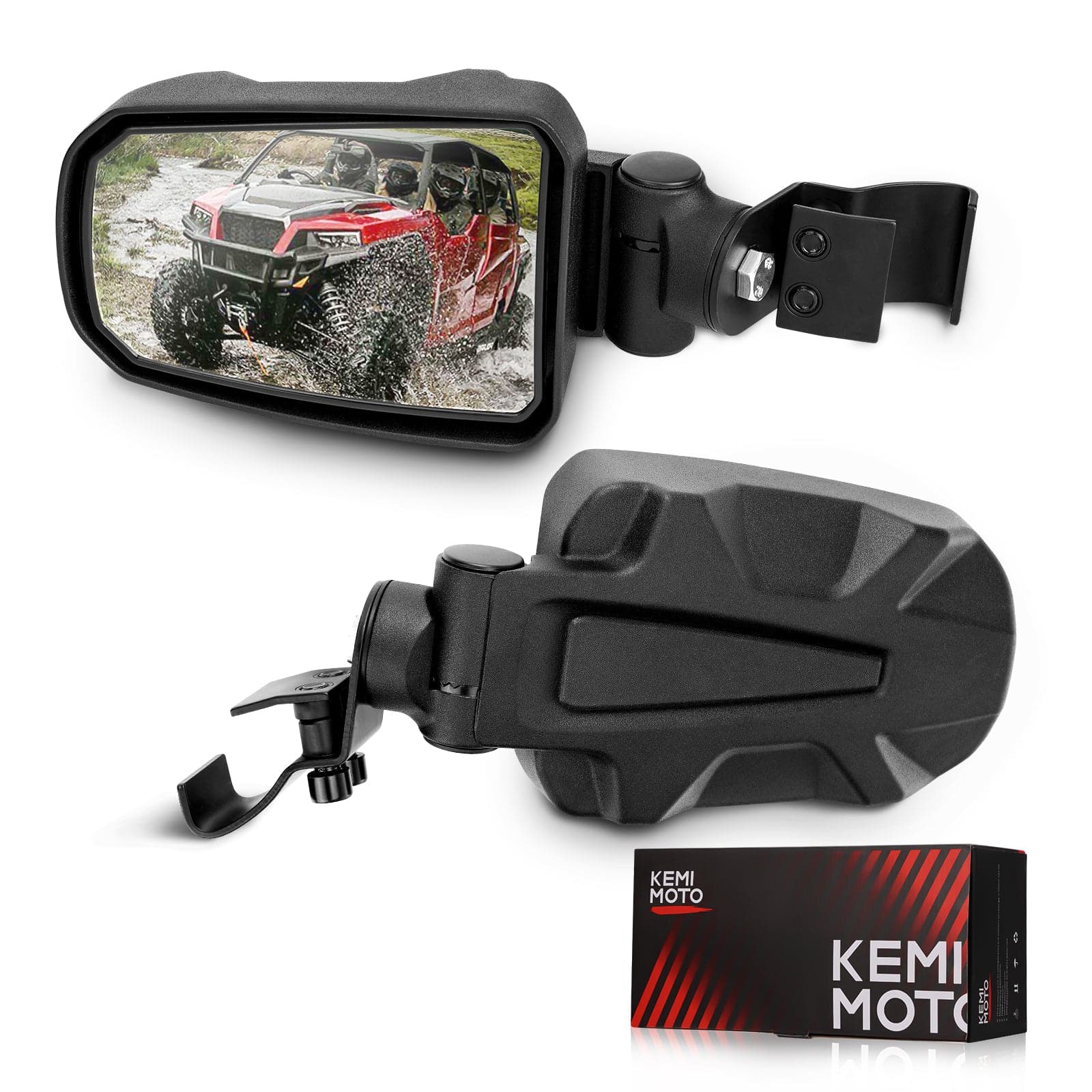 Photo of Side Mirrors for Polaris Ranger/Can-am Defender/Maverick Trail by Kemimoto - Premium for UTVs / Side by Sides
