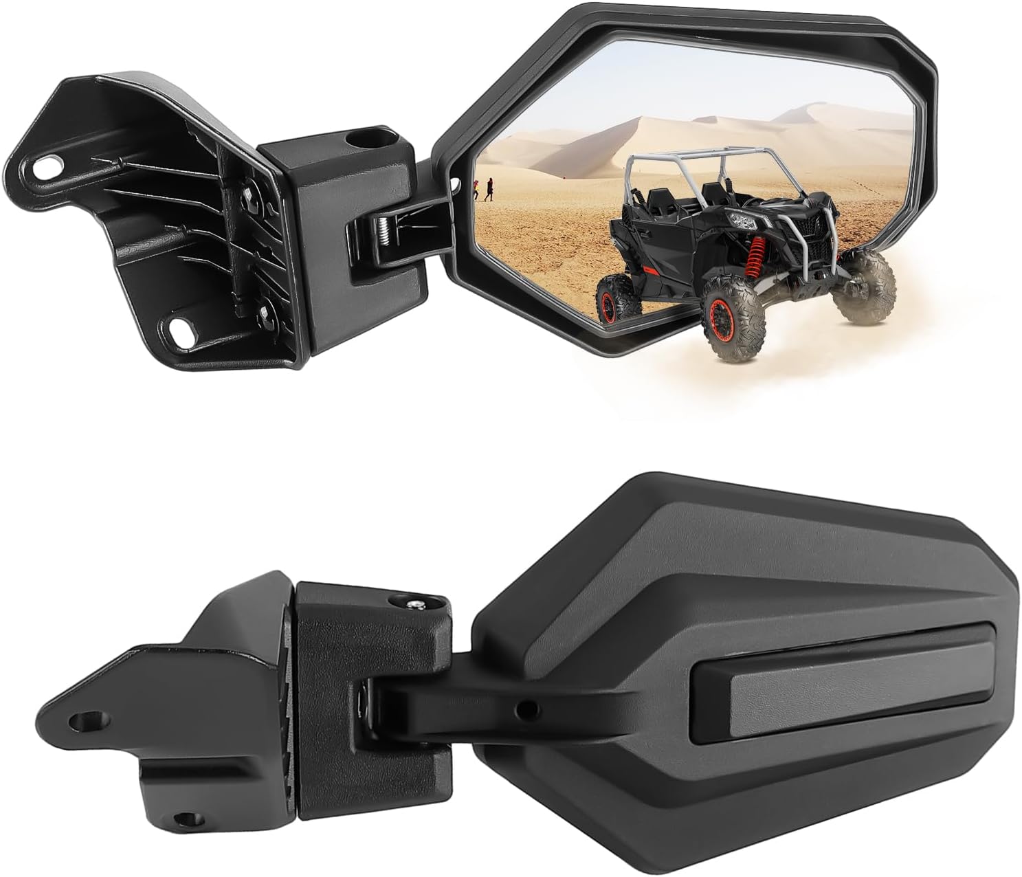 Photo of One Pair Side Mirrors for Can-Am Maverick Sport & Trail, Commander by Kemimoto - Premium for UTVs / Side by Sides