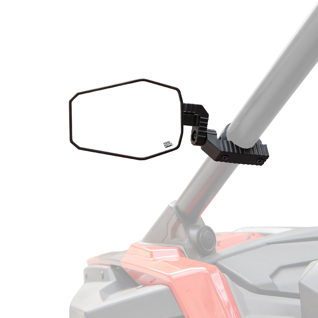 Photo of UTV Side Mirrors Fit 1.65"-2" Roll bar for RZR/ X3/ Pioneer/ Talon/ Kawasaki/ CFMOTO (1 pair) by Kemimoto - Premium for UTVs / Side by Sides