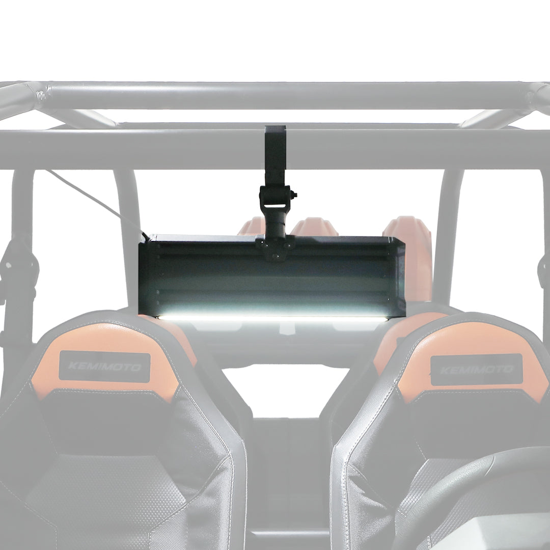 Photo of Upgraded UTV Rear View Center Mirror Interior Light Fit 1.6"-2" Mount by Kemimoto - Premium for UTVs / Side by Sides