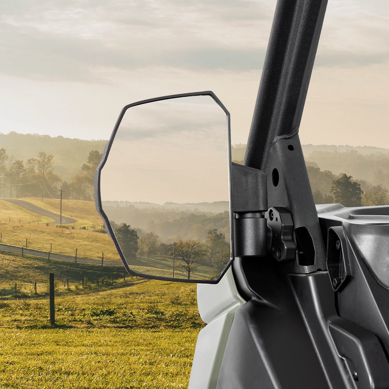 Photo of One Pair Side Mirrors for Can Am Defender HD5|8|10 by Kemimoto - Premium for UTVs / Side by Sides