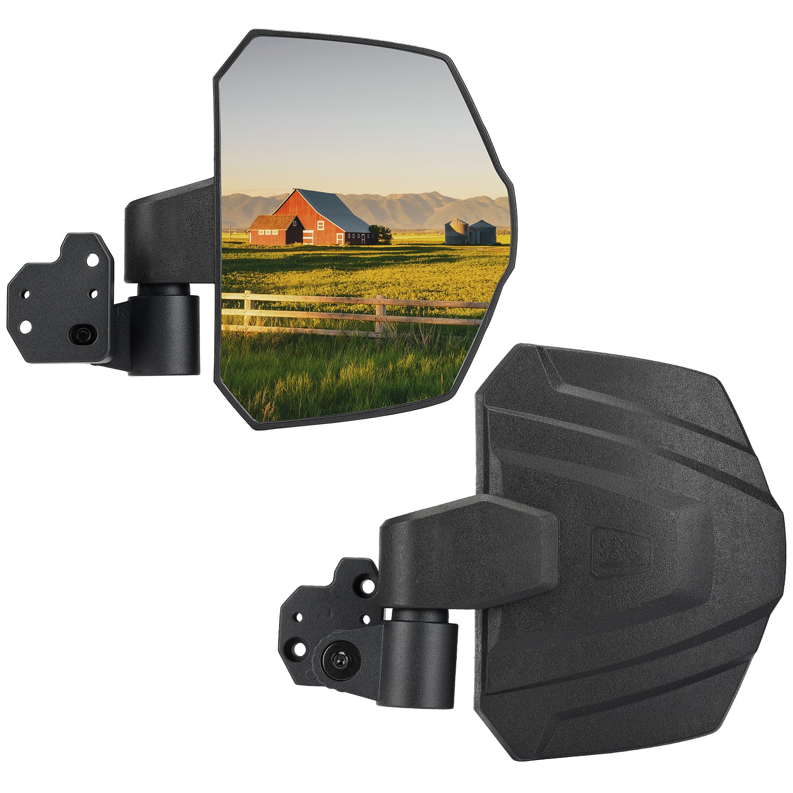 Photo of One Pair Side Mirrors for Can Am Defender HD5|8|10 by Kemimoto - Premium for UTVs / Side by Sides