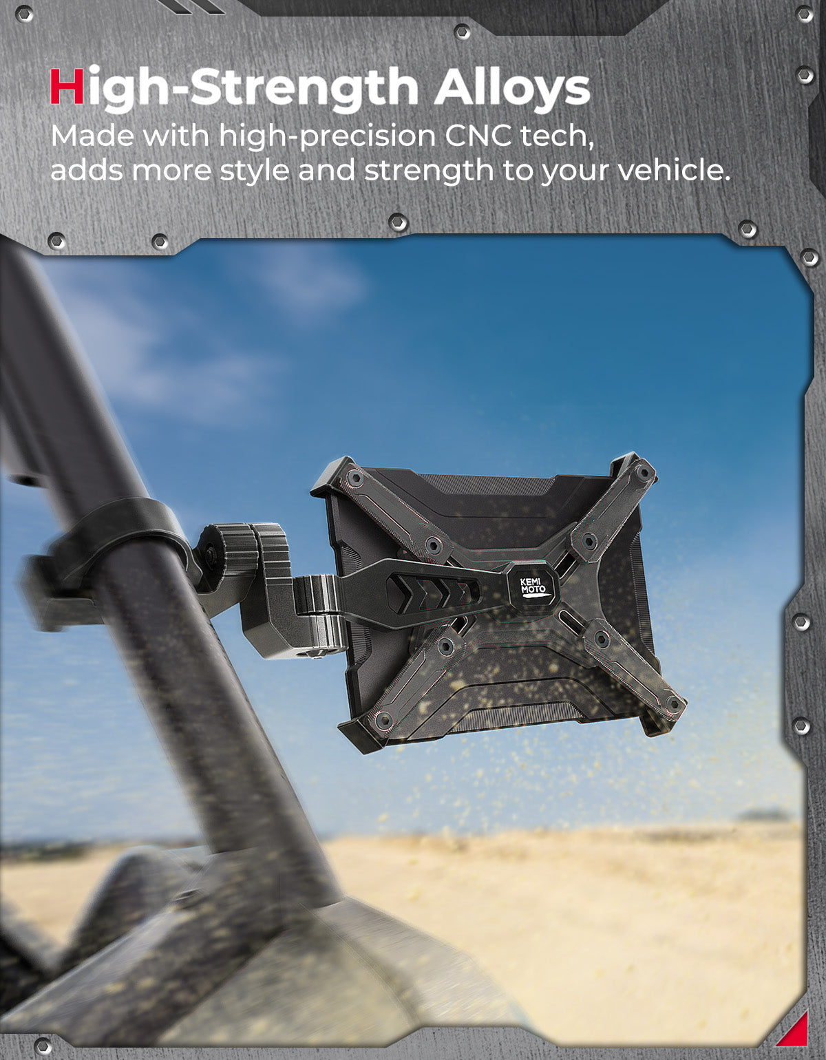 Photo of Aluminum CNC UTV Mirror X (Pair) for Polaris RZR | Can-Am Maverick X3 | Talon | Teryx by Kemimoto - Premium for UTVs / Side by Sides