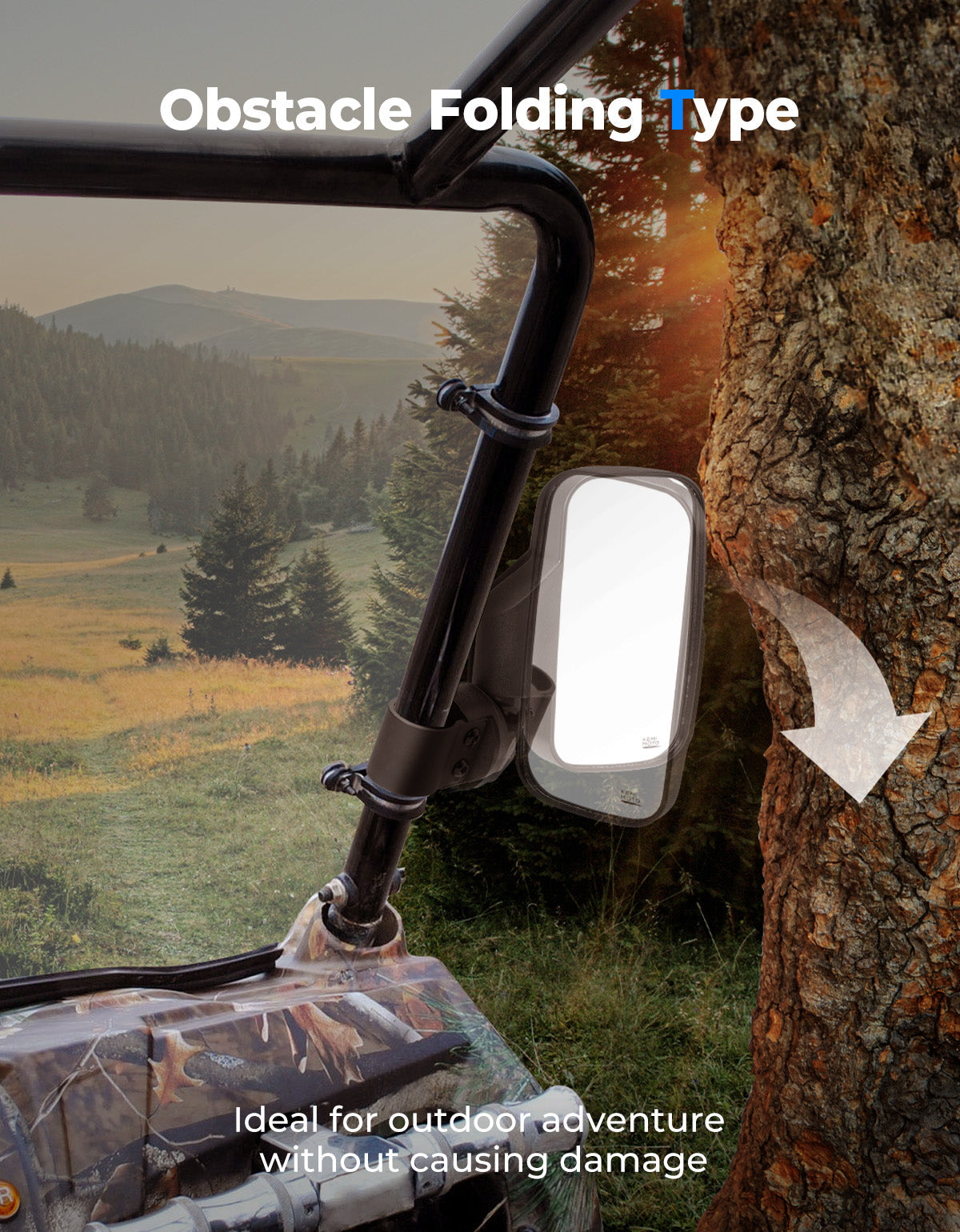 Photo of Mini Youth UTV Side Mirrors for Polaris RZR 170 by Kemimoto - Premium for UTVs / Side by Sides