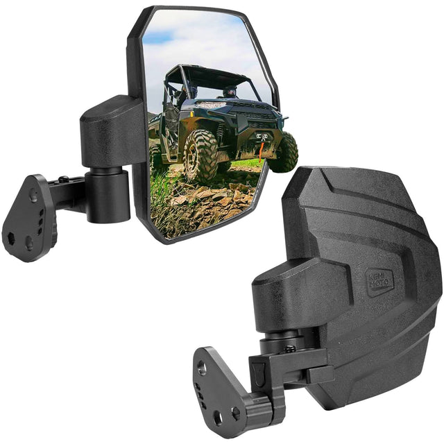 Photo of UTV Large Side Mirrors For Polaris Ranger|Crew XP 1000 2018-2025 by Kemimoto - Premium for UTVs / Side by Sides