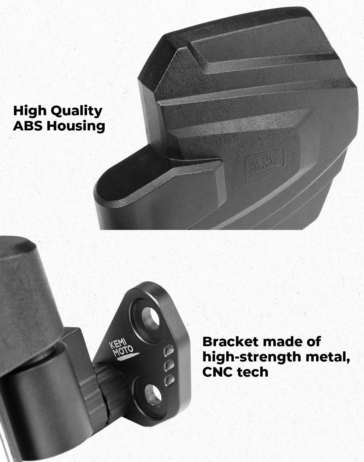 Photo of UTV Large Side Mirrors For Polaris Ranger|Crew XP 1000 2018-2025 by Kemimoto - Premium for UTVs / Side by Sides